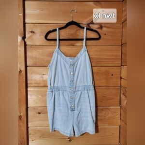 nwt xl denim jumpsuit